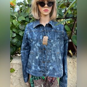 Izod Classic Blue Denim Art Jacket